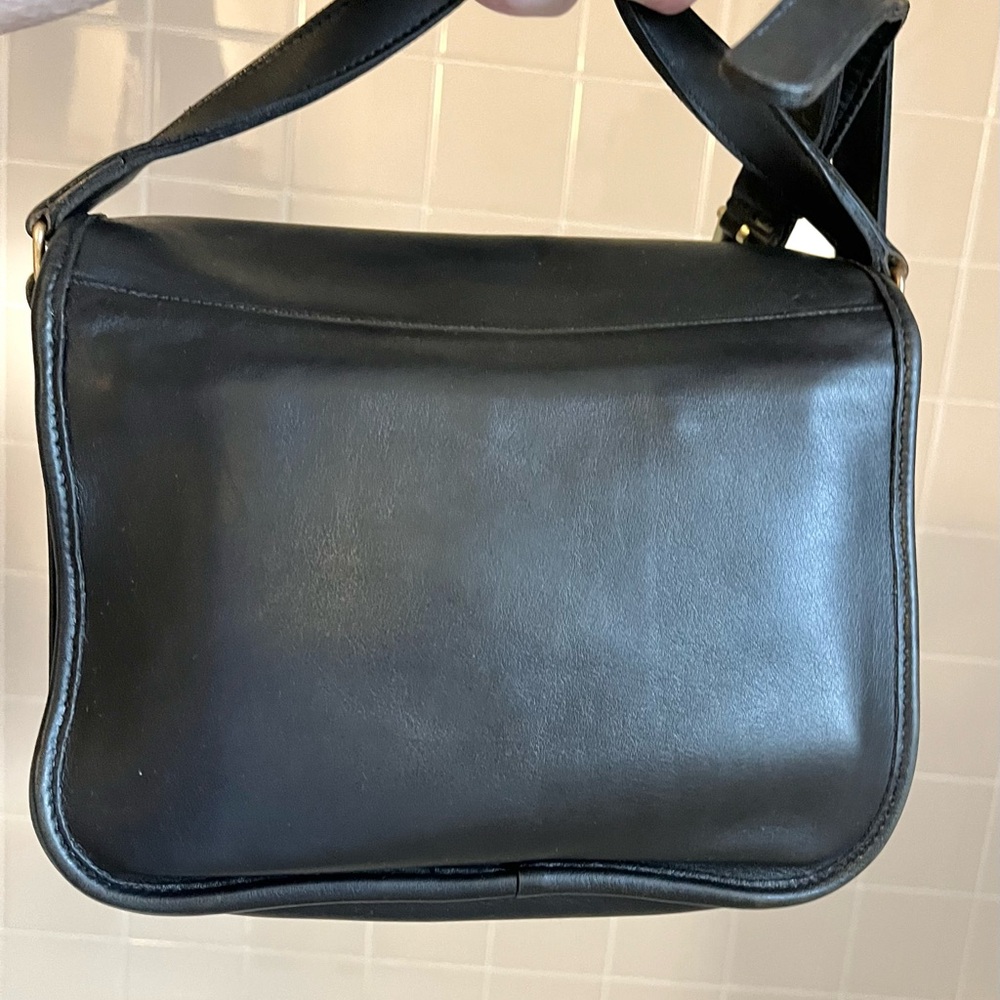 Coach vintage black leather tailored pouch #768-0905 made in US (GUC) purse - Picture 5 of 17